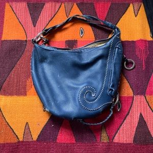FENDI blue leather bag. Have some wears and tears.